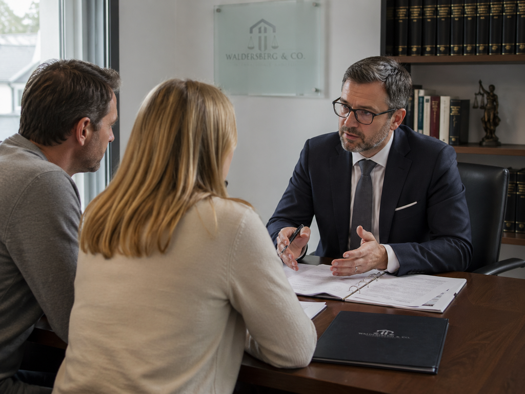 Beratung eines Ehepaars durch Waldersberg und Partner bei komplexen rechtlichen Fragestellungen im privaten Bereich